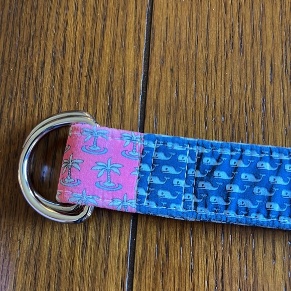 Vineyard Vines Patchwork Fabric Ring Belt-Size Medium - Picture 9 of 10
